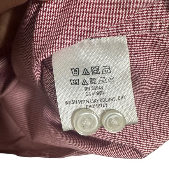 Tommy Hilfiger Mens Size XL Slim Fit Button Down Long Sleeve Shirt Red Print - Picture 5 of 11